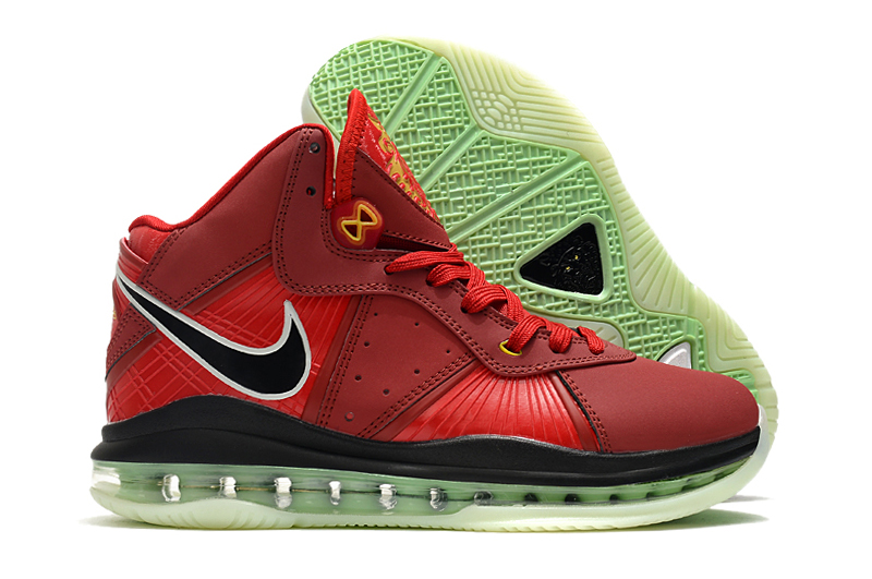 2022 Nike LeBron James VIII Red Black Yellow Shoes